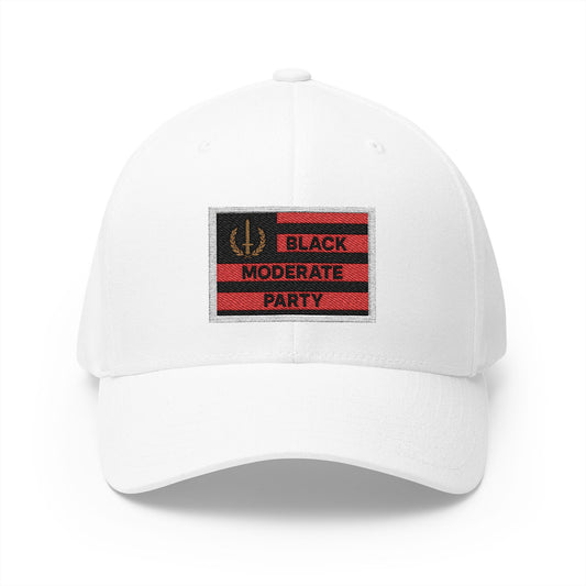 Embroidered Cap with Black Moderate Party Flag